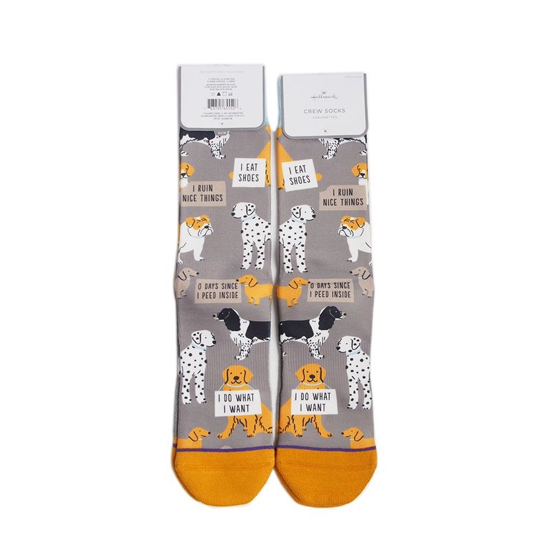 我爱毛宝贝-狗狗说的话 半筒袜22~25【Hallmark-礼品】 - 袜子 - 棉．麻 多色