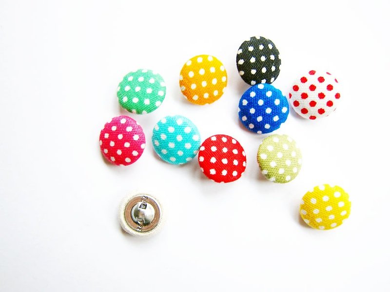 布扣 针织 缝纫 手作材料 迷你点点 钮扣 - 编织/刺绣/羊毛毡/裁缝 - 棉．麻 多色