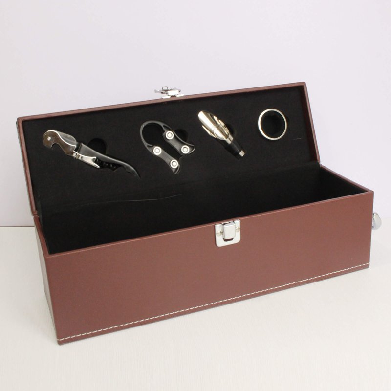 Wine Gift Box|定制个性化高质感PU酒礼盒—适用单支葡萄酒/香槟 - 其他 - 人造皮革 