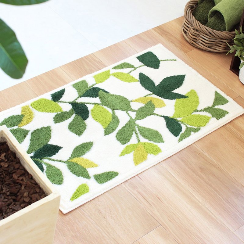 日本OKA 日制抗菌防臭可水洗威尔顿编织玄关地垫-50x80cm - 地垫/地毯 - 其他人造纤维 绿色