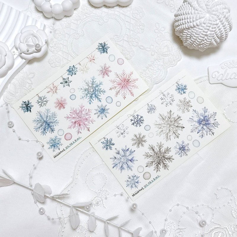 充满冬天-雪花贴纸 - 贴纸 - 纸 