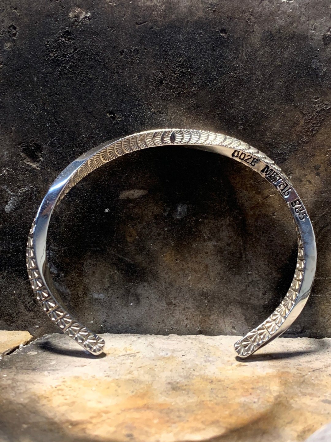 OOZEMETAL 手工打印旋转手环 - 手链/手环 - 纯银 