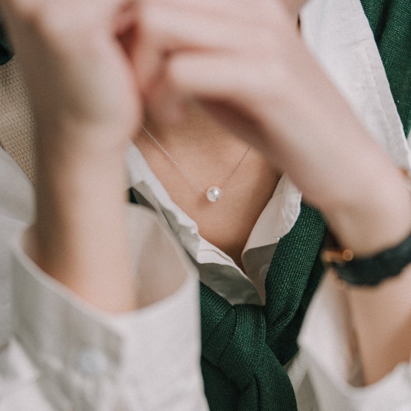 Avery_Akoya单颗珍珠项链 - 项链 - 珍珠 白色