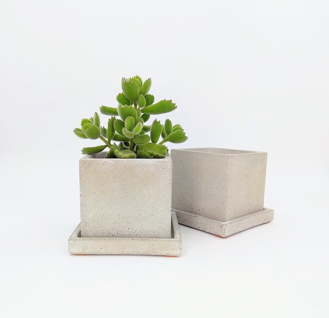 【方型盆组】水泥花器/水泥盆栽/水泥植栽(不含植物) - 植栽/盆栽 - 水泥 灰色