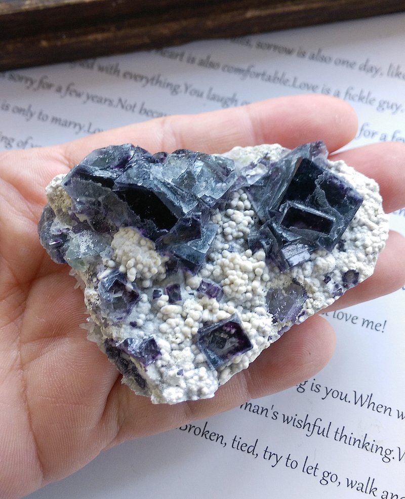 Fluorite  内蒙产地  幻影萤石 水晶共生 天然矿石 原矿 - 摆饰 - 其他材质 