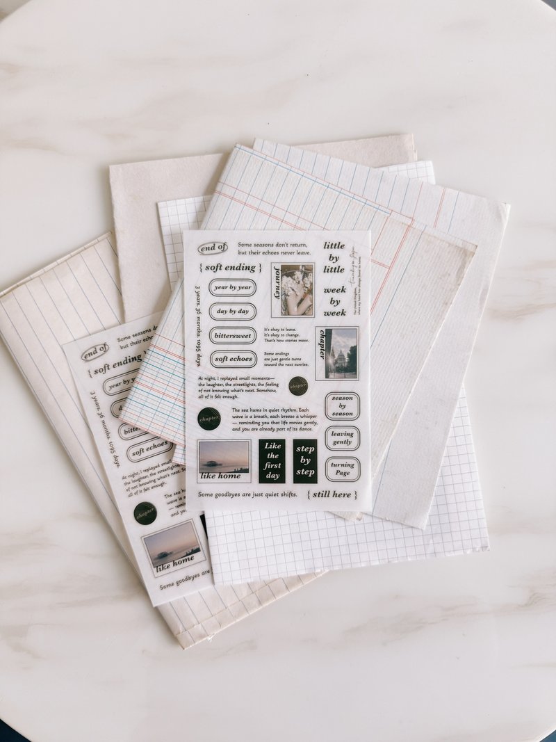 End of_ still here Print-on sticker / 转印贴纸 - 贴纸 - 塑料 