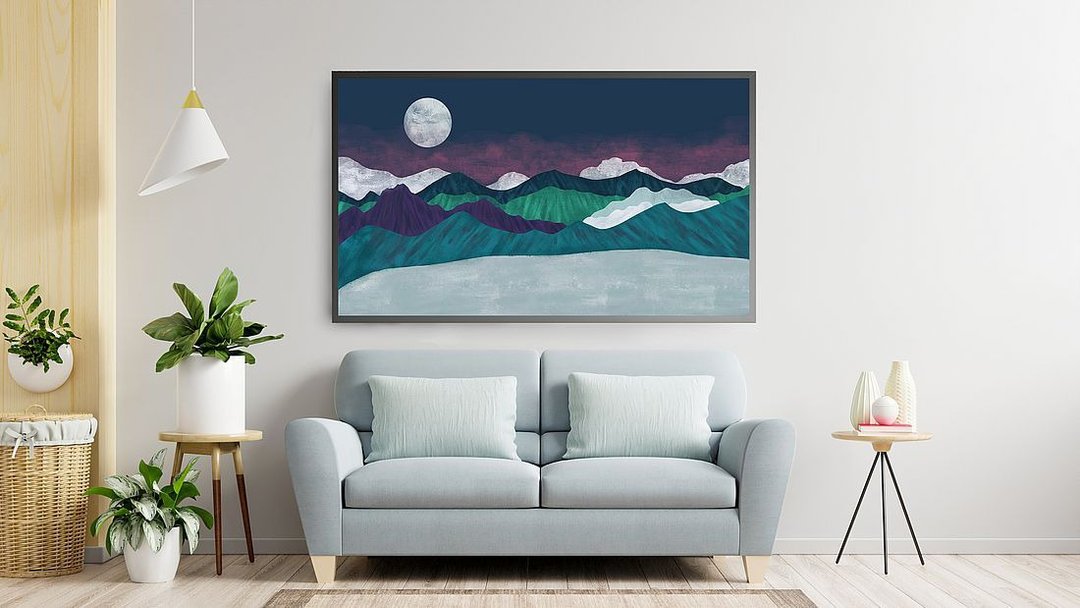 Samsung Frame TV art landscape digital download, 藝術為 三星 The Frame 美學電視 抽像風景 群山 - 墙贴/壁贴 - 其他材质 多色