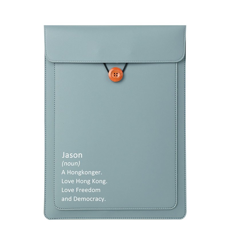 【定制化】【香港人解释】皮革电脑袋(10-16寸) - 电脑配件 - 其他材质 蓝色