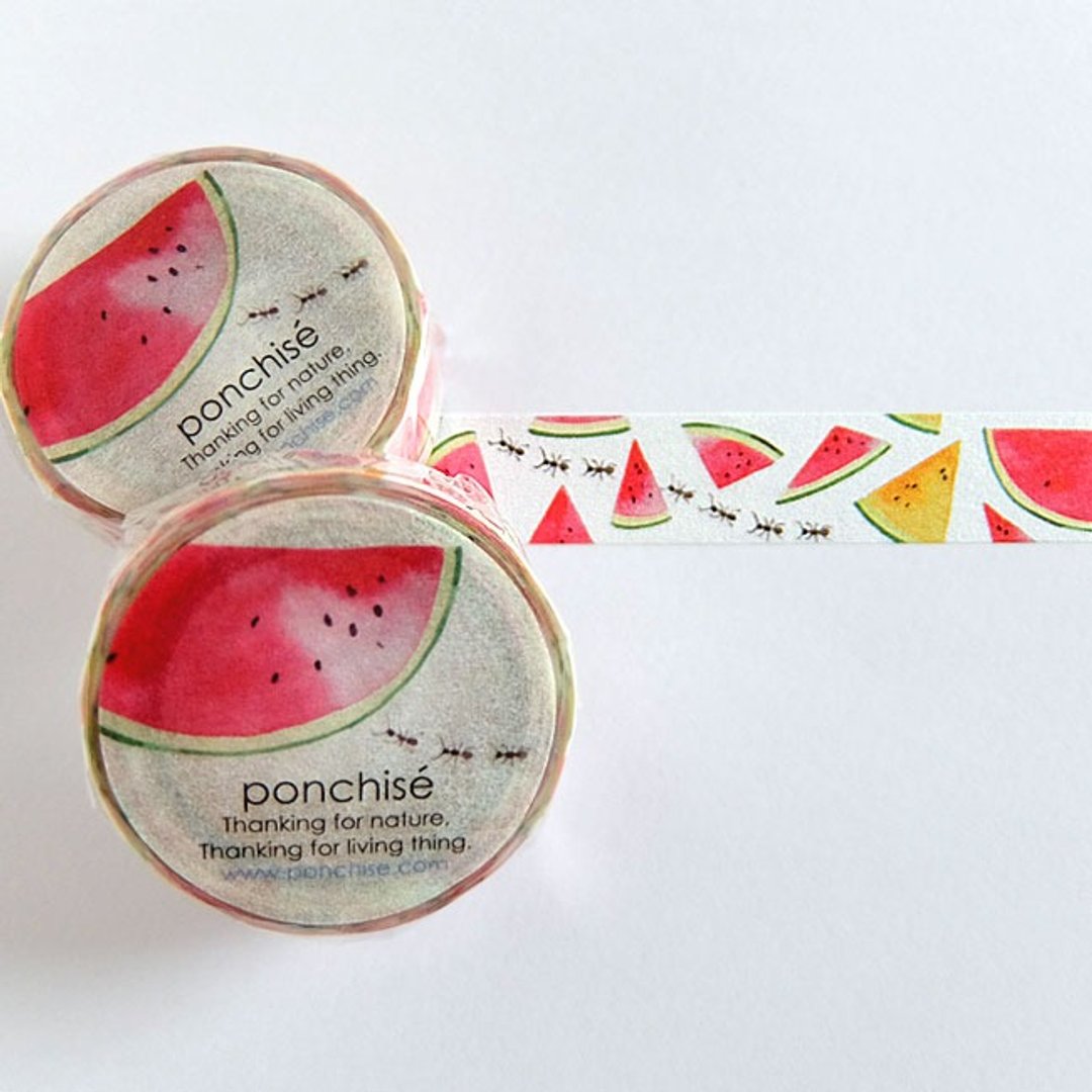 Watermelon masking tape - 纸胶带 - 纸 红色