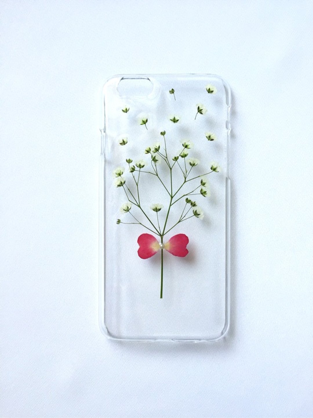 IPhone case Baby's breath ribbon - 手机壳/手机套 - 其他材质 白色