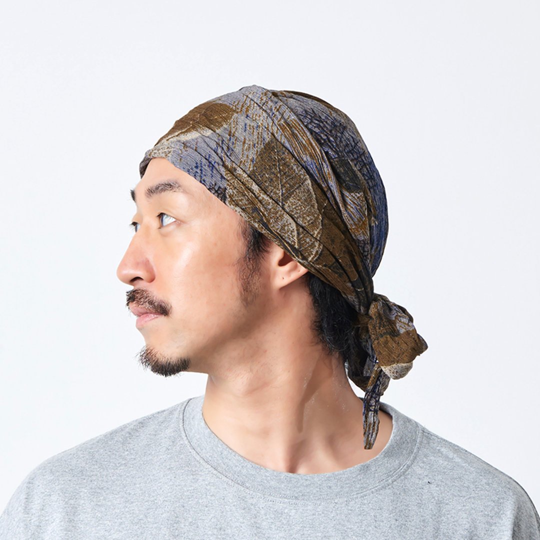 CHARM CB 叶片造型褶皱绑带头巾帽 - 发饰 - 其他人造纤维 卡其色