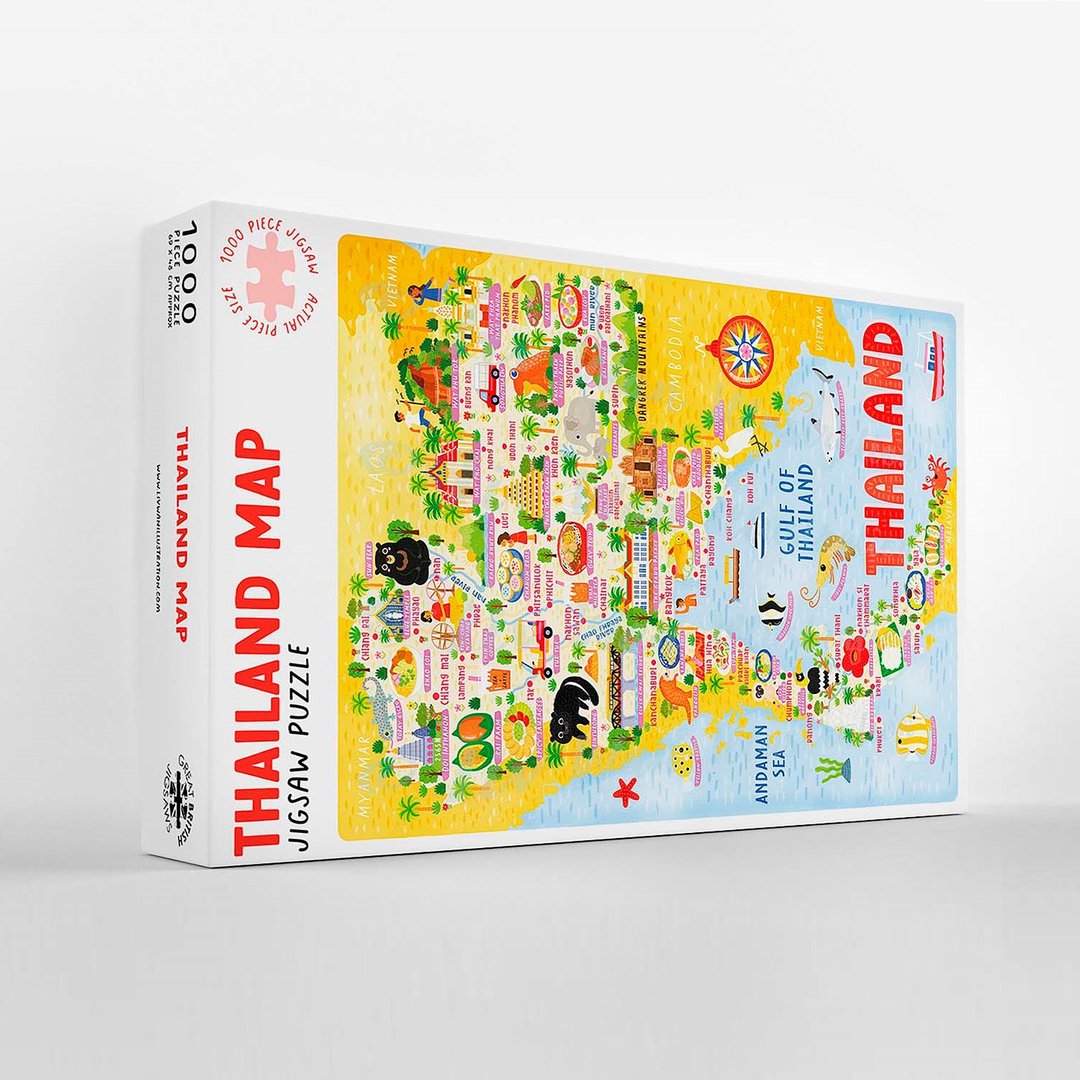泰国地图拼图 (1000块) - 拼图 - 纸 多色