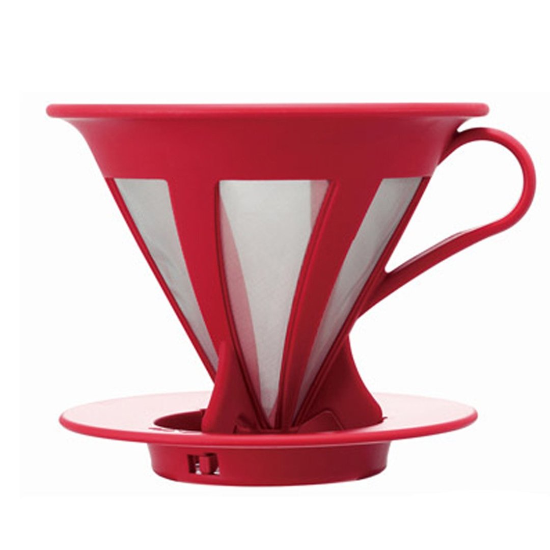 HARIO V60免滤纸环保滤杯/CFOD-02R - 咖啡壶/周边 - 不锈钢 红色