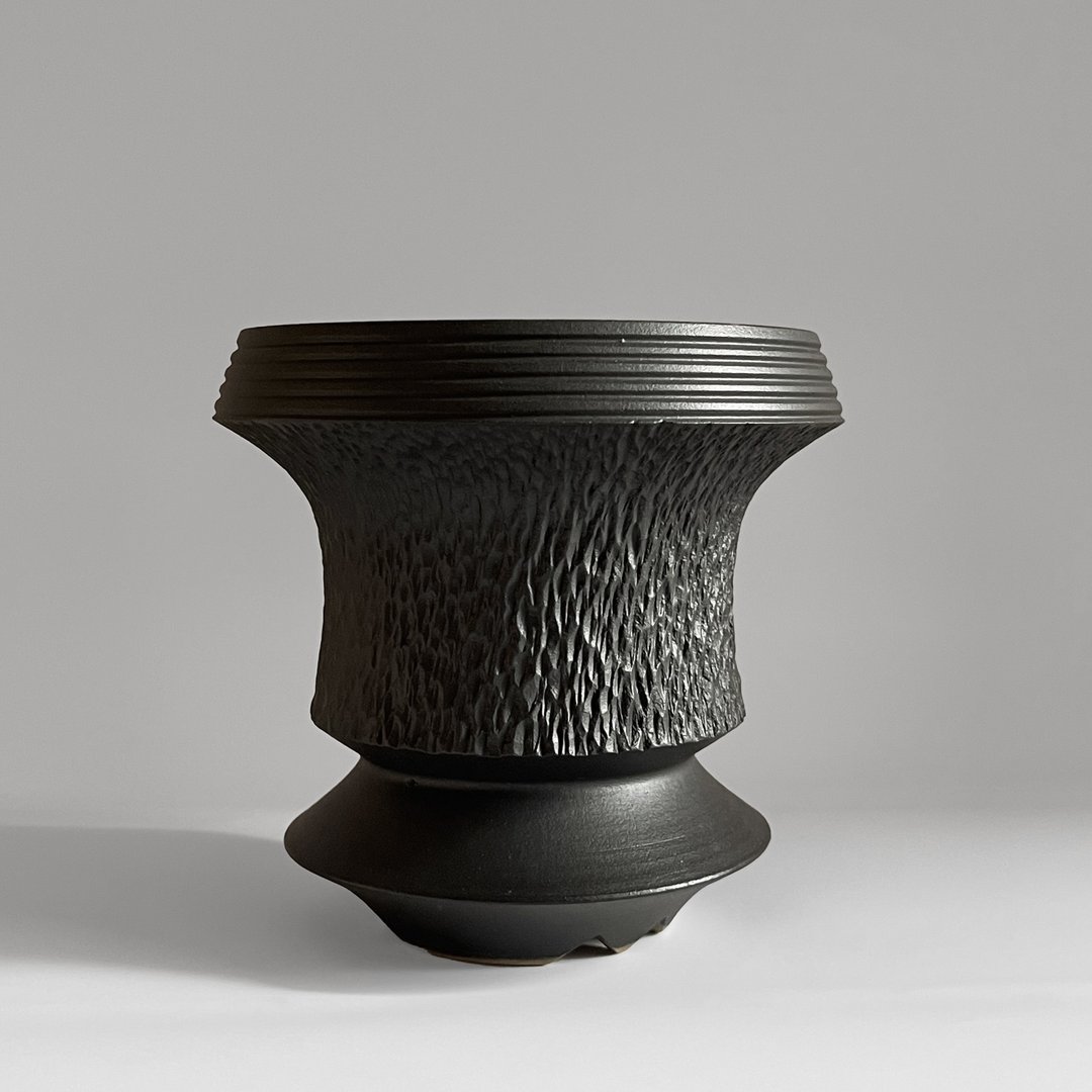 FLYER星际系列 块根植物陶盆器 龙舌兰象牙宫盆器 - 花瓶/陶器 - 陶 黑色