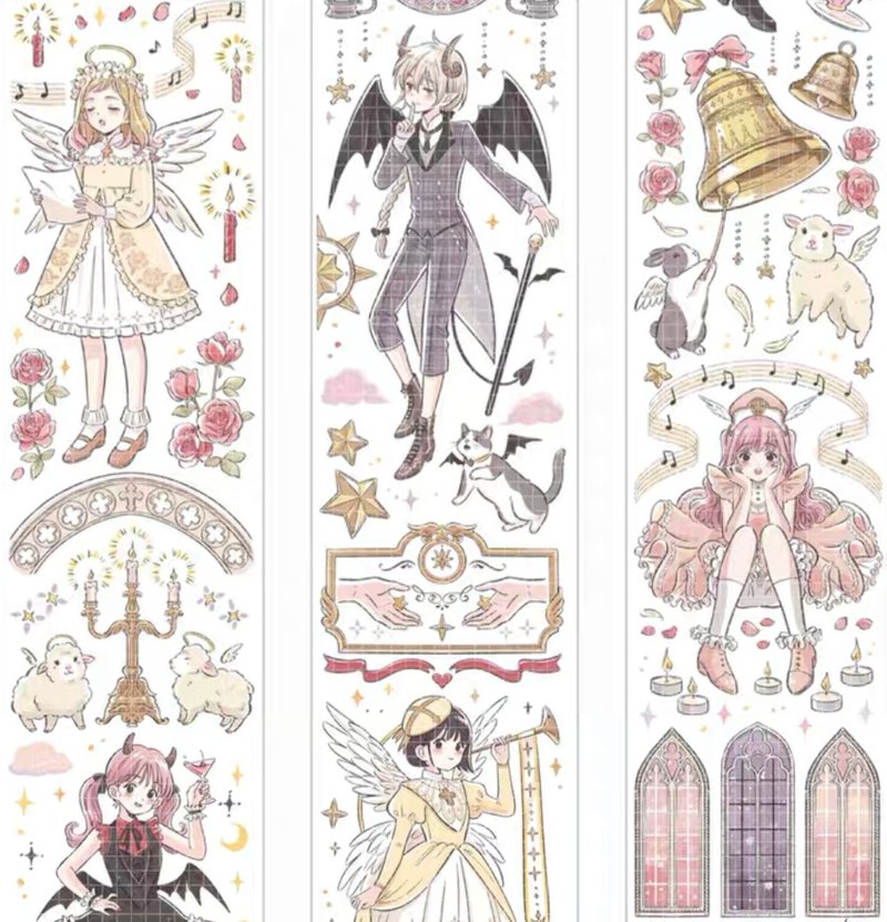 昼夜之歌 PET 纸胶带 亮面 - 贴纸 - 其他材质 多色