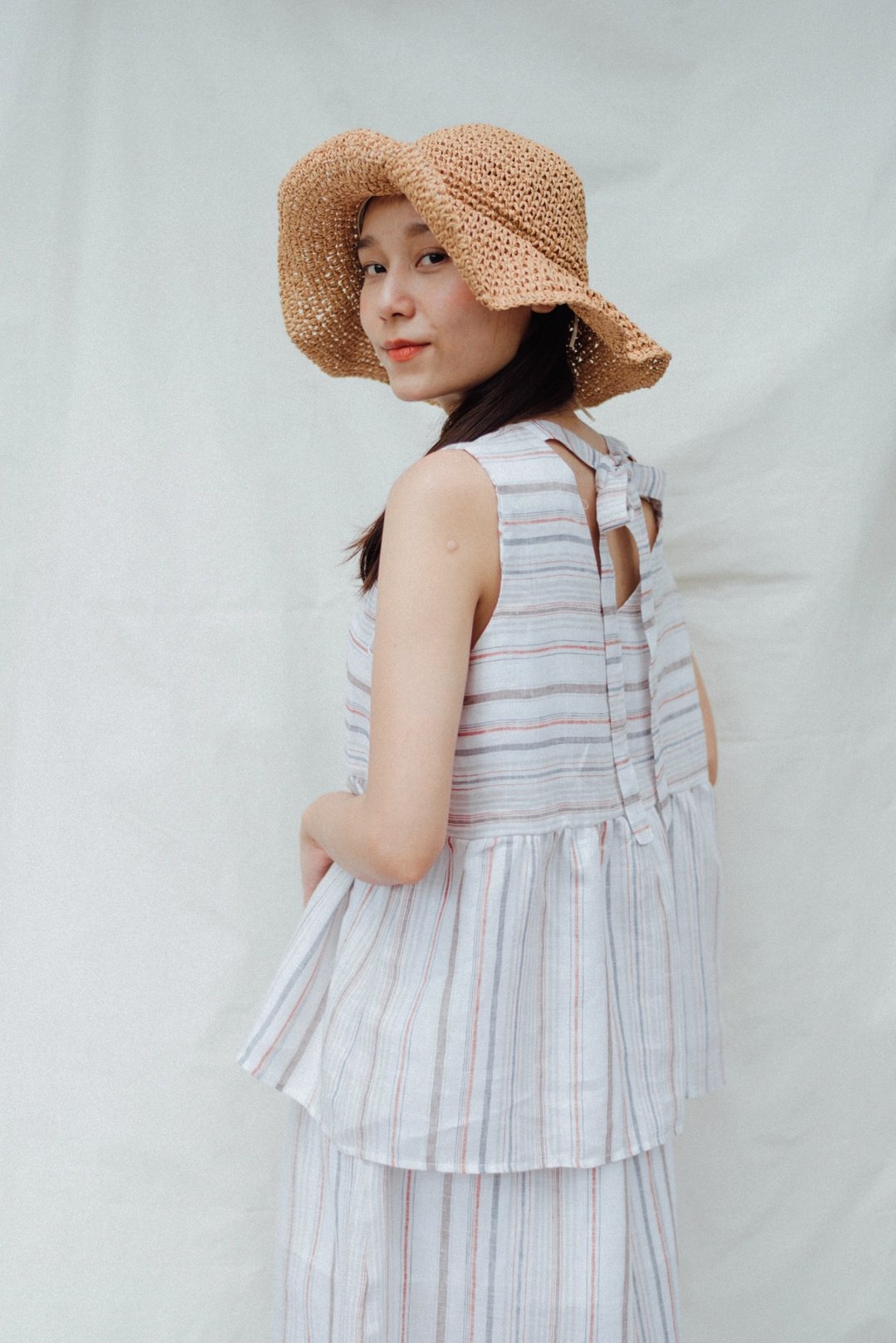 Good Mood Top - White stripe - 女装上衣 - 棉 白色