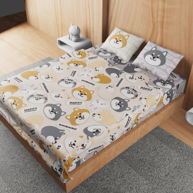 SHIBAINC | 柴犬工房【 全新床上用品 】 - 寝具 - 棉．麻 卡其色