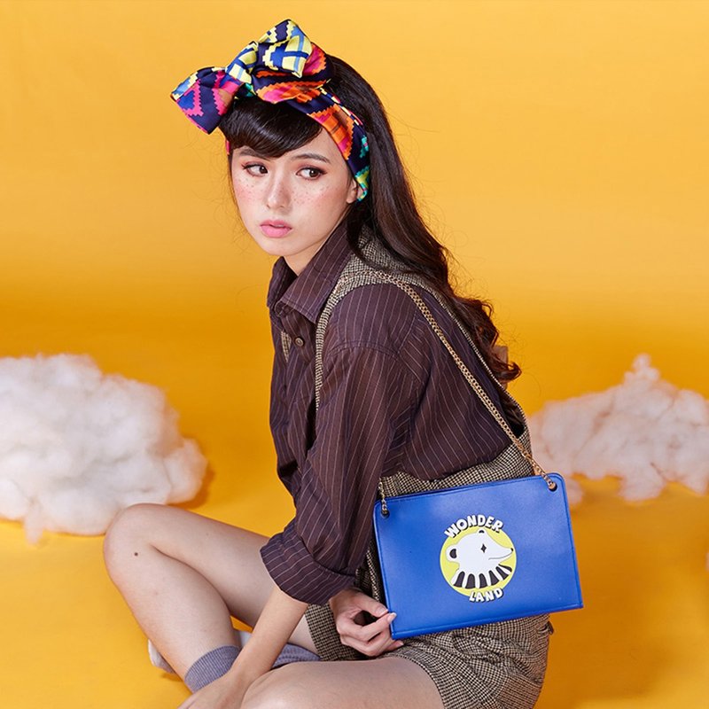 对折链条功能包斜背包单肩包 - 侧背包/斜挎包 - 其他材质 