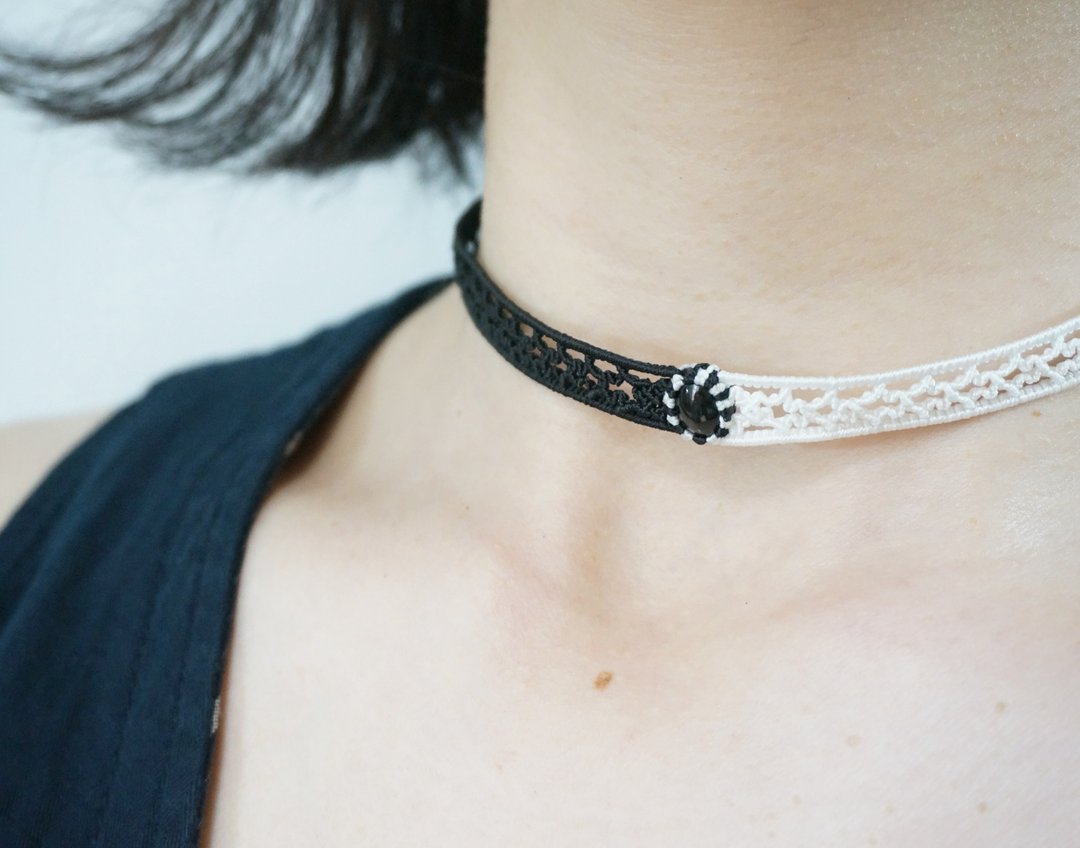 | MC | 天然星光透辉石cool颈链choker - 项链 - 宝石 