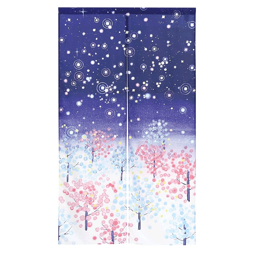 日本コスモ长门帘夜空雪景 - 门帘/门牌 - 其他人造纤维 