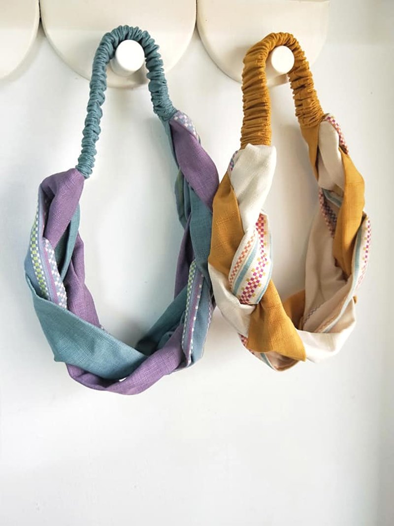 编织发带-眷念 - 发带/发箍 - 棉．麻 