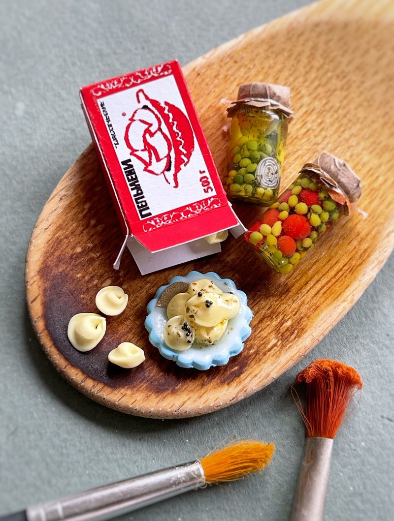 迷你饺子烹饪套装（附罐子） - 玩偶/公仔 - 其他材质 多色