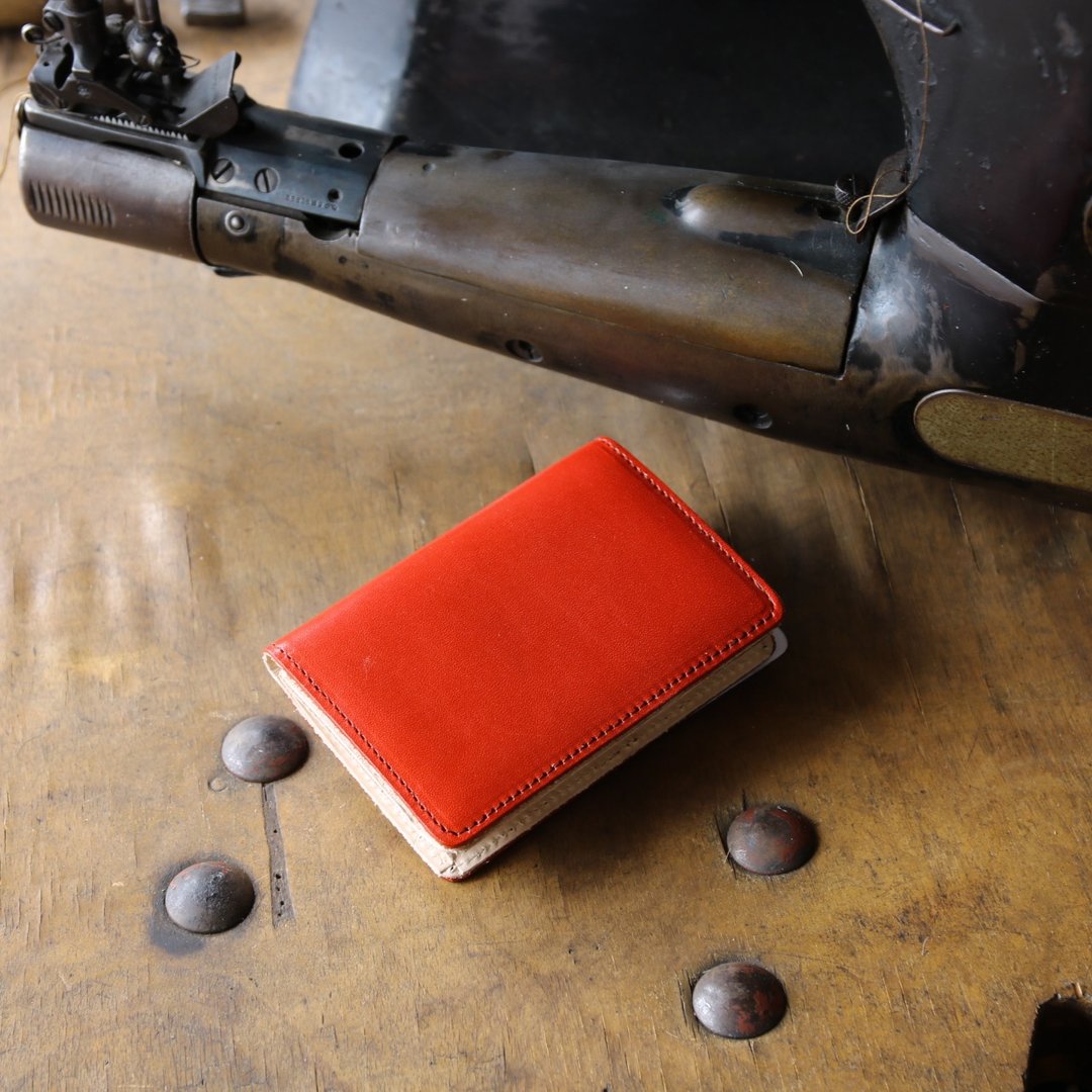 Made in Japan Tochigi Leather Made Cowhide Business Cards Business Cards Made in JAPAN handmade leather card case - 其他 - 真皮 红色