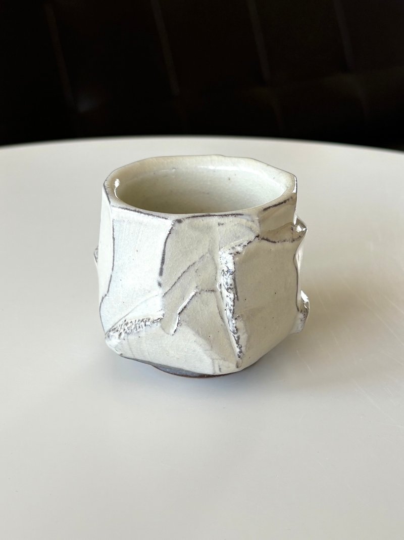 纯粹制陶 - 奶盖粉引切削杯 - 茶具/茶杯 - 陶 