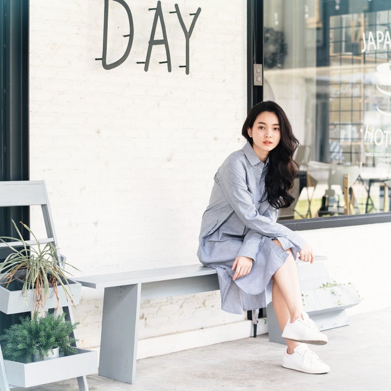 One Fine Day Dress shirts Dark Gray - 洋装/连衣裙 - 棉．麻 灰色