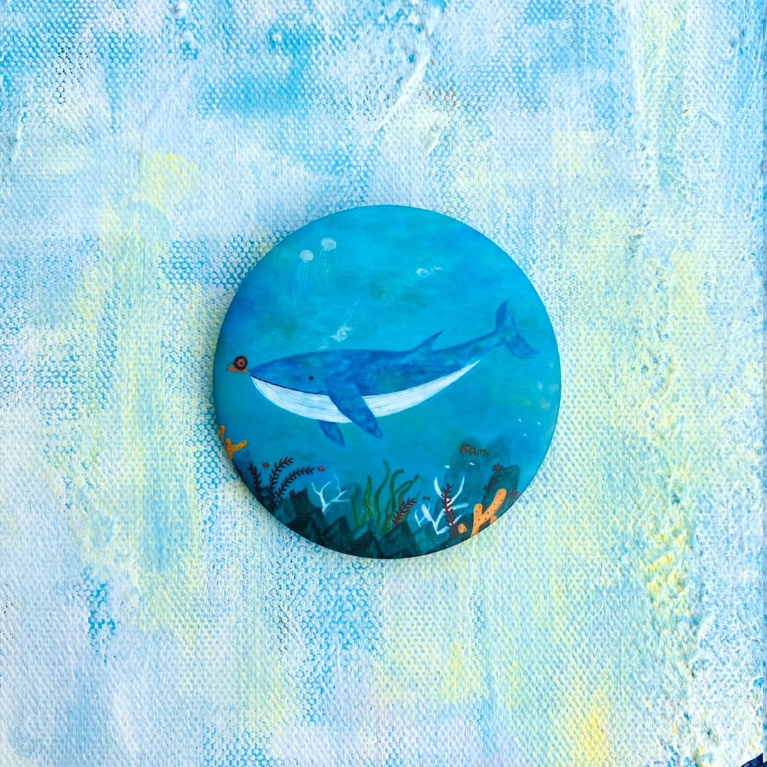 插画雾面大胸章-这一片海 - 胸针 - 其他材质 多色