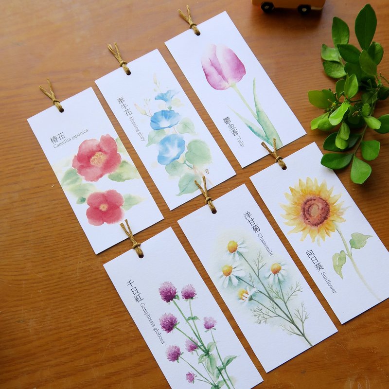 拾花集1  书签 - 卡片/明信片 - 纸 