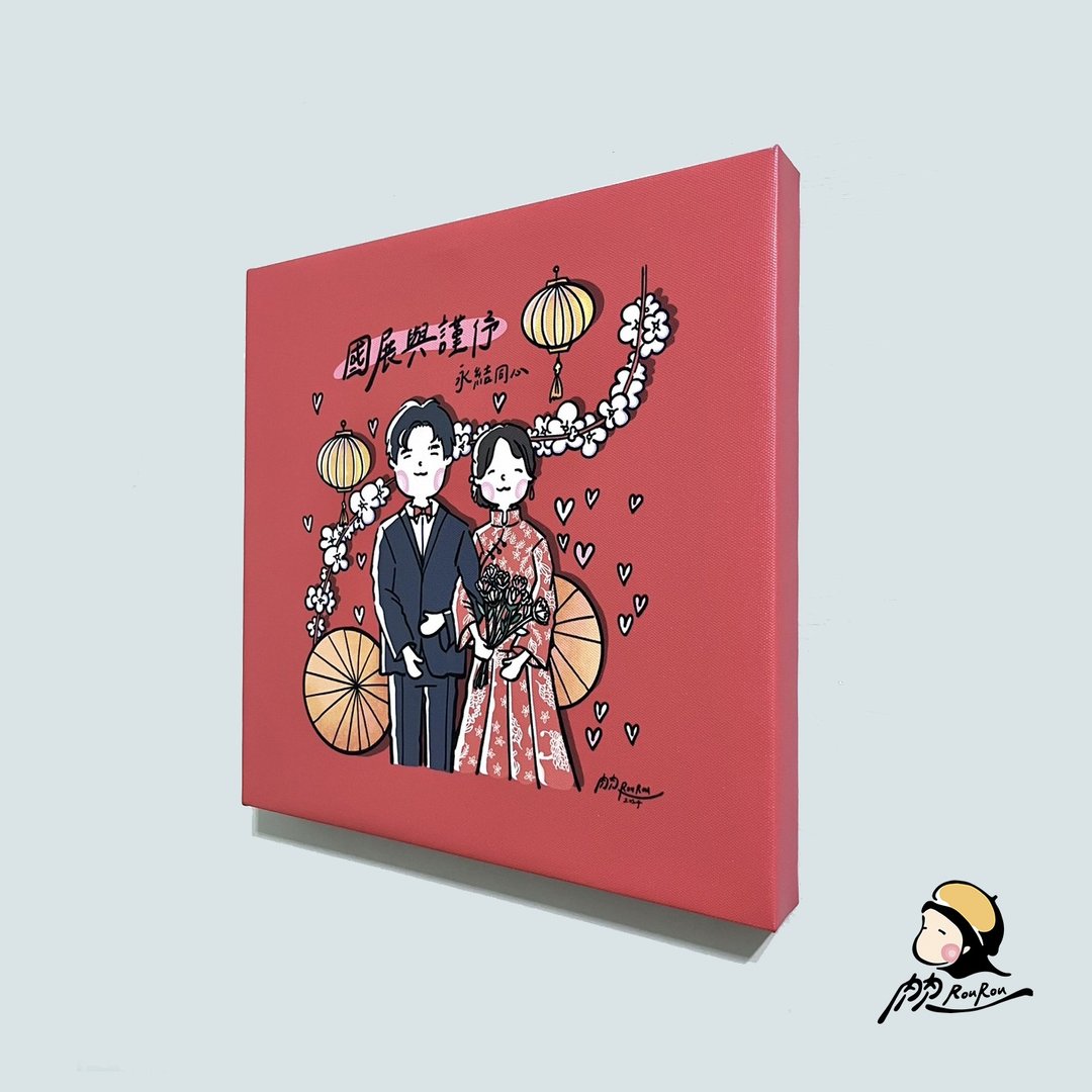 数位似颜绘 无框画加购专区【肉肉 RouRouDesign】 - 画框/相框 - 木头 