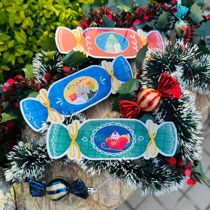 【社畜小熊】Cracker造型圣诞卡 (含信封) - 卡片/明信片 - 纸 多色