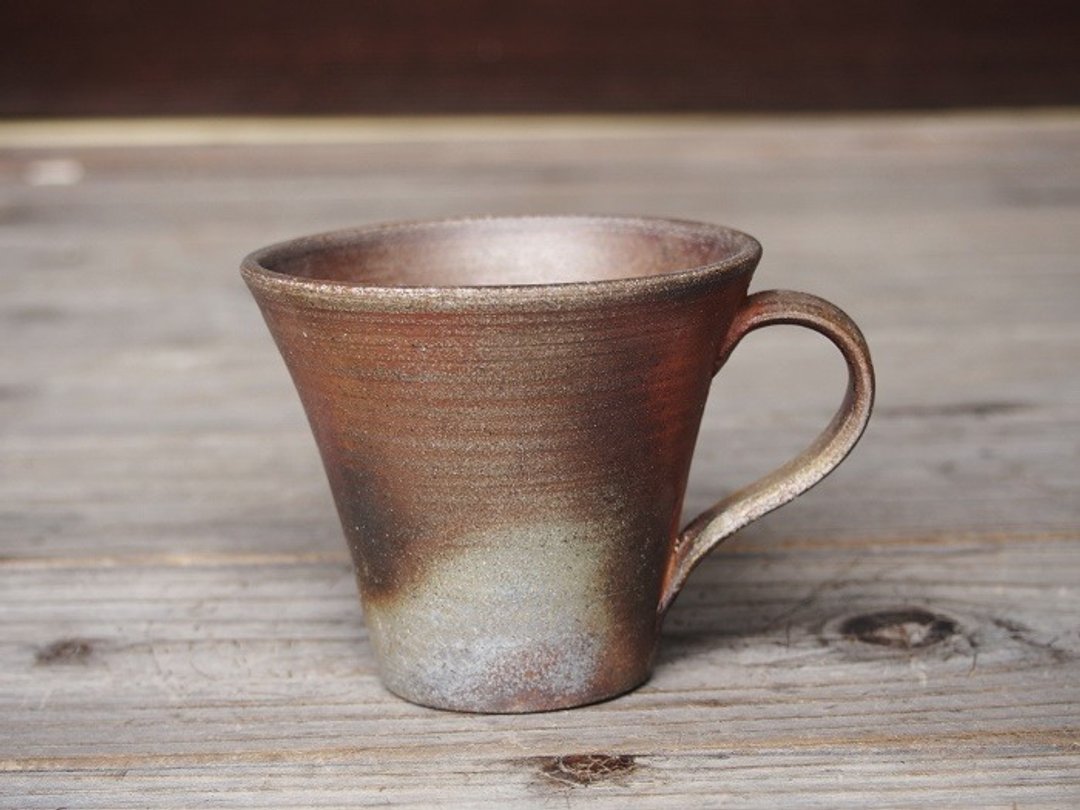 Bizen coffee cup (middle) _ c 1 - 0 35 - 咖啡杯/马克杯 - 陶 咖啡色