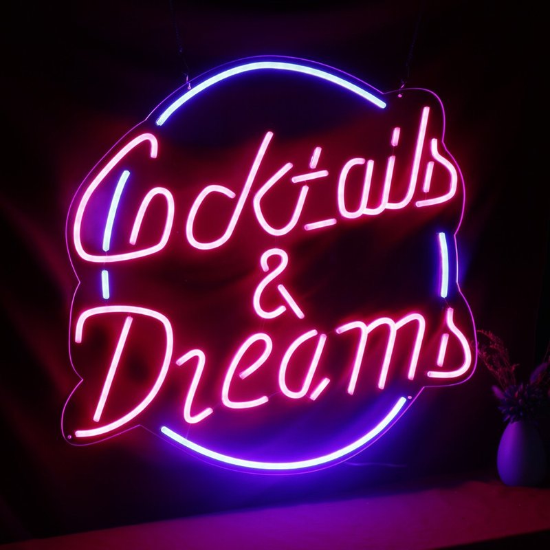 Cocktails & Dreams 鸡尾酒霓虹灯店铺装饰 香港 小夜灯 香港特色 - 灯具/灯饰 - 压克力 透明