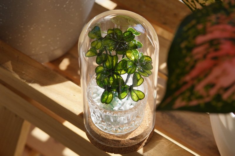 祝你好运 软木塞玻璃罩 - 植栽/盆栽 - 树脂 绿色