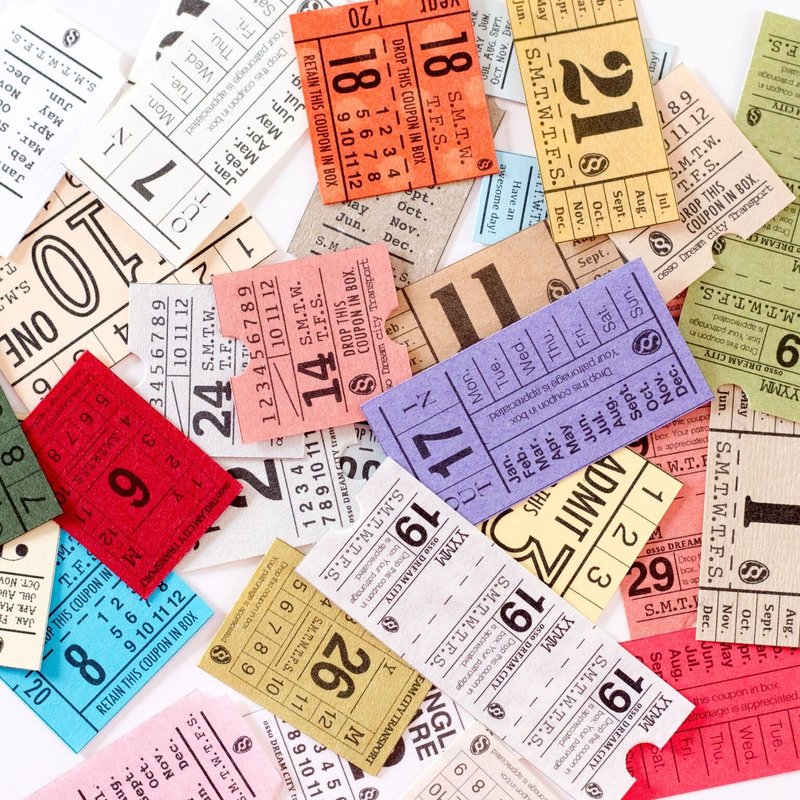 osso date sheet / vintage ticket type / day only - 笔记本/手帐 - 纸 多色