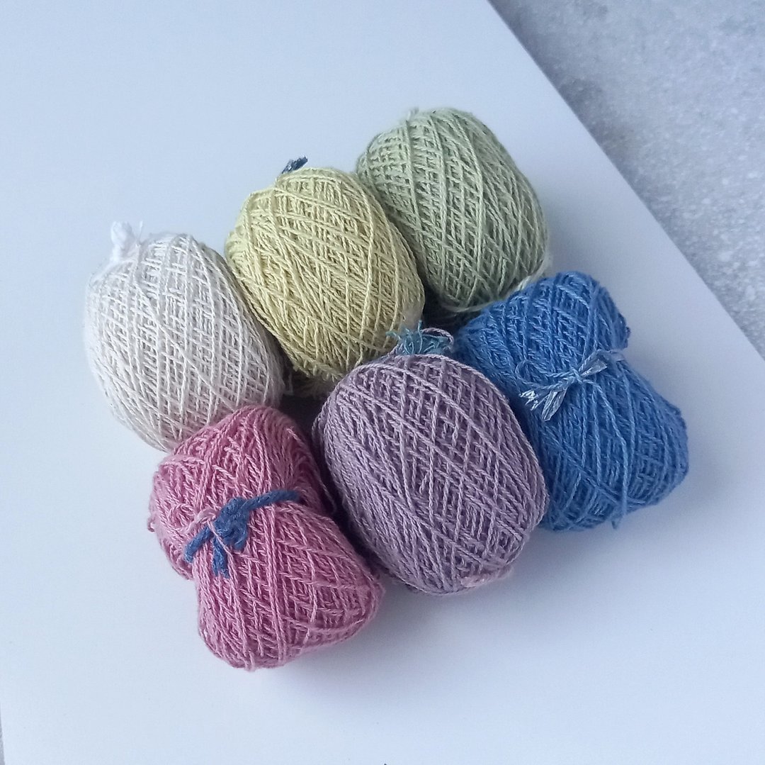 花系刺绣棉线组 : 80m x 6色 (粗细0.7mm) / 泰国草木染手工线 - 编织/刺绣/羊毛毡/裁缝 - 棉 多色