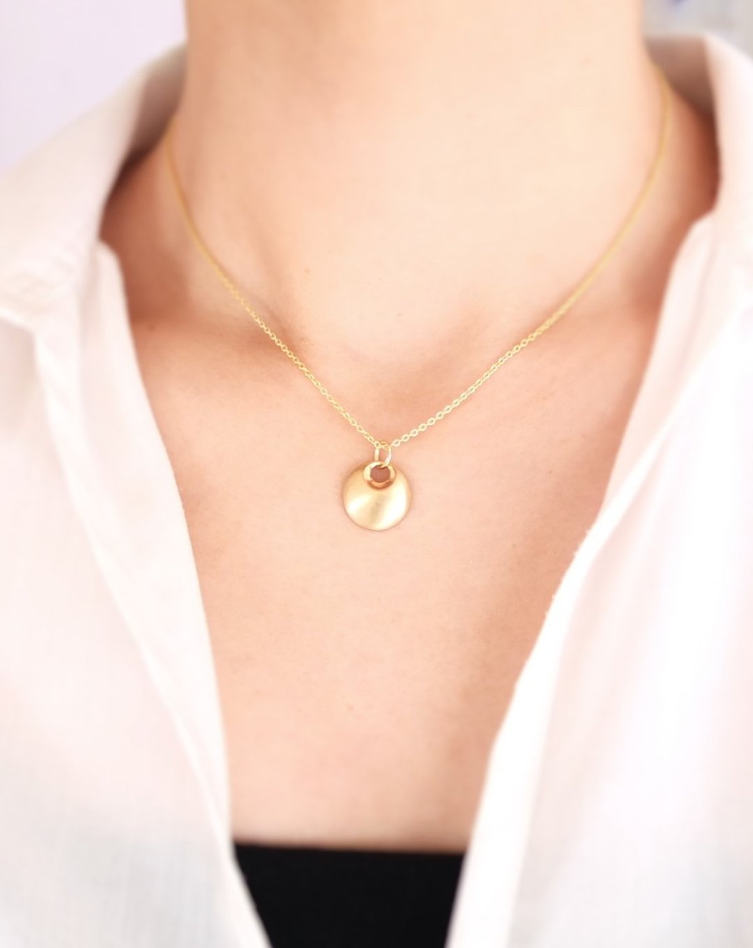 A series of notto /K18plating pendant - 项链 - 其他金属 金色