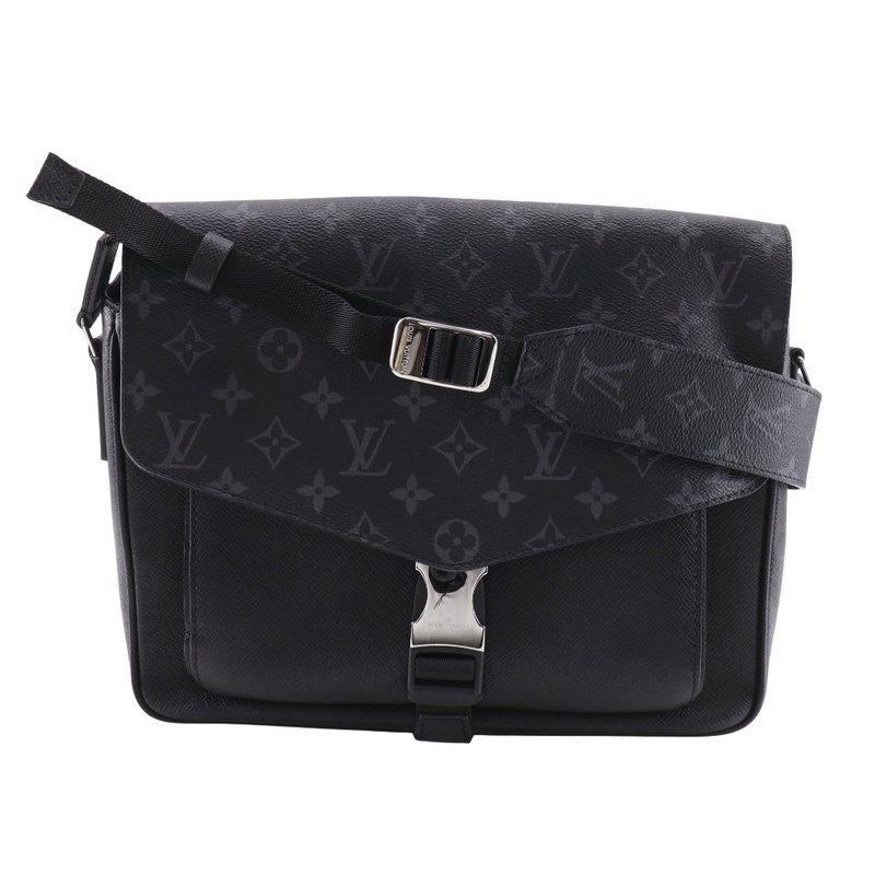 【日本直送】路易威登 LOUIS VUITTON Taïga-Gama 侧背包 邮差包 M30746 Taïga x Monogram Eclipse 黑色 【二手品】 - 侧背包/斜挎包 - 真皮 黑色