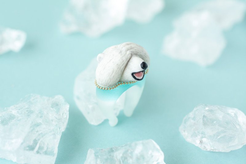 Ring for blinder polar bear - 戒指 - 塑料 白色