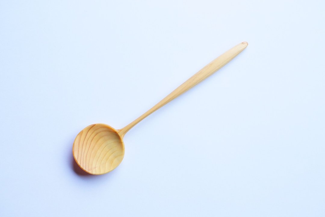 木乌贼、日本扁柏 - 餐刀/叉/匙组合 - 木头 