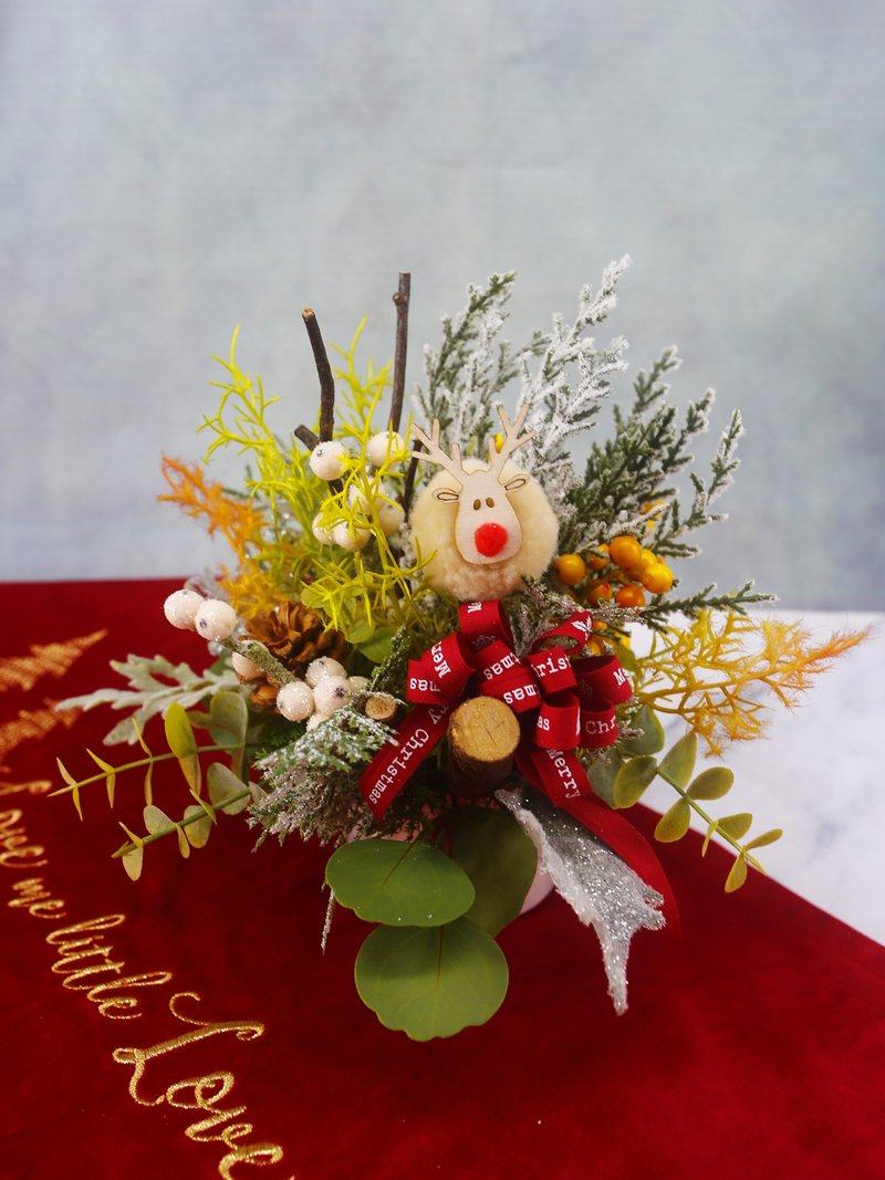 喜乐圣诞白羊香氛花礼 /居家/布置/香氛/礼物/圣诞节/花礼/花艺 - 植栽/盆栽 - 其他材质 绿色