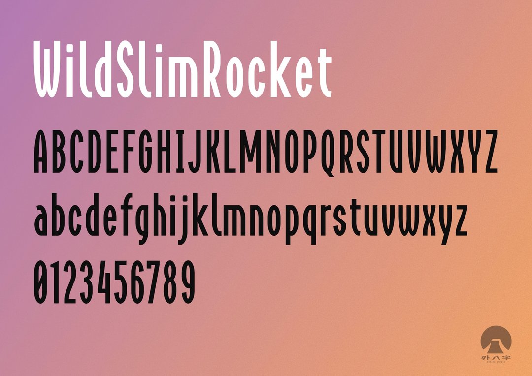 原创英文字体 WildSlim-Rocket ( Opentype 格式 ) - 字体设计 - 其他材质 