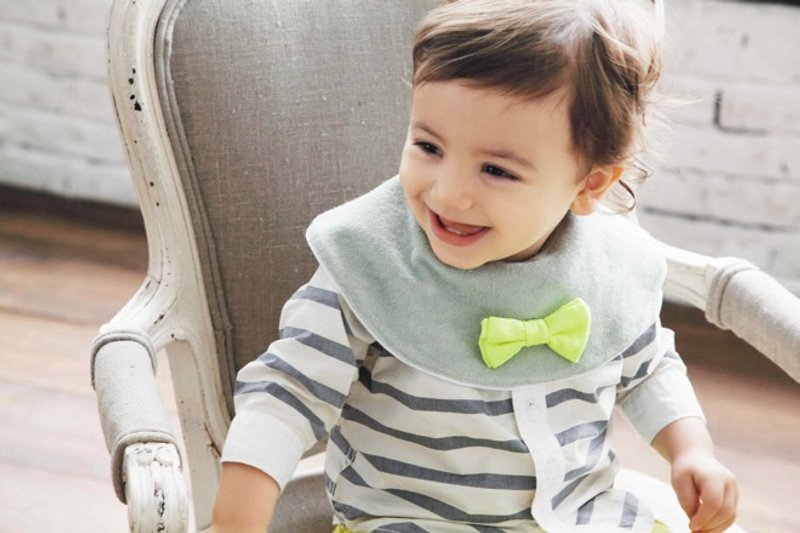 MARLMARL 宝宝围兜兜 Joujou啾咪系列(黄领结) - 围嘴/口水巾 - 棉．麻 黄色