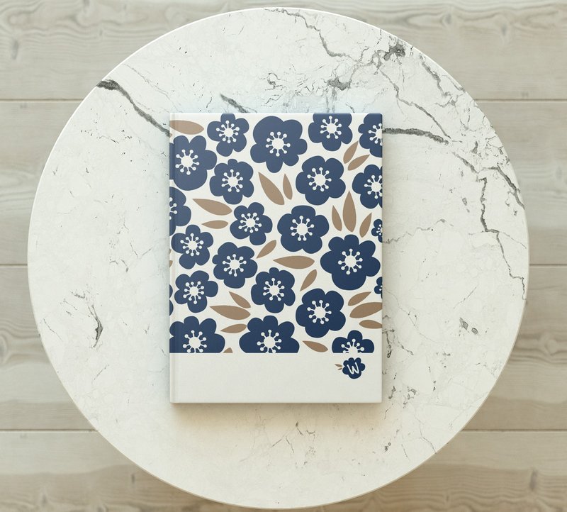 洛可可草莓 WELKIN手创_手工书/笔记本/手帐/日记本-蓝花朵朵 - 笔记本/手帐 - 纸 