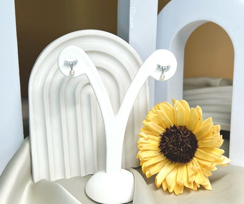 花心兔 珍珠耳环_人鱼公主的眼泪 - 耳环/耳夹 - 其他金属 银色