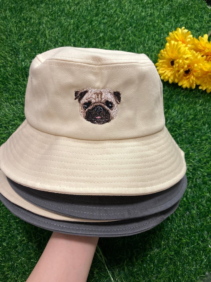 菁绣 特色刺绣款 定制化订造实用像真度高宠物刺绣渔夫帽 - 帽子 - 棉．麻 多色