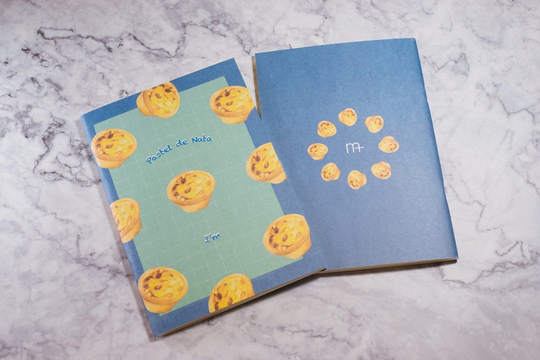澳门美食系列笔记本 - 葡挞 Notebook 文具 - 笔记本/手帐 - 纸 蓝色