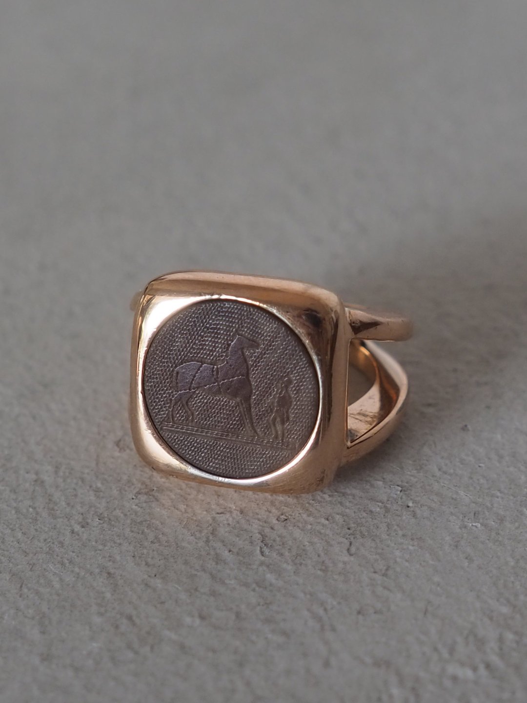 HERMÈS Corozo Ring 爱马仕 Corozo 戒指 古董复古 - 戒指 - 其他金属 金色
